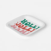 Assiettes En Carton Holly Jolly Mama - Fun Holiday Design (Angulaire)