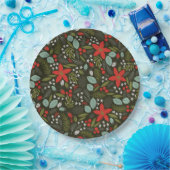 Assiettes En Carton Holly Jolly Motif d'hiver (Fête)