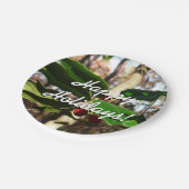 Assiettes En Carton Holly Leaves (Angle)