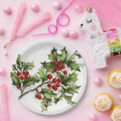 Assiettes En Carton HollyBerries_001 (Fête)