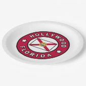 Assiettes En Carton Hollywood Floride (Angle)
