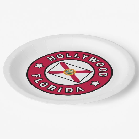 Assiettes En Carton Hollywood Floride (Angle)