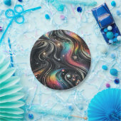 Assiettes En Carton Holographique Parties scintillant arc-en-ciel les  (Fête)