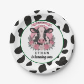 Assiettes En Carton Holy Cow I’m One Cowgirl 1st Birday Party (Devant)