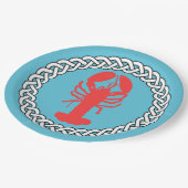 Assiettes En Carton Homard Dans Une Bordure De Corde (Angle)