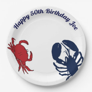 Assiettes En Carton Homard et crabe Toutes les occasions Plaques papie