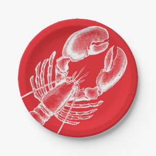 Assiettes En Carton Homard vintage