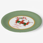 Assiettes En Carton Homards Noel d'écrevisses de Caroling (Angle)