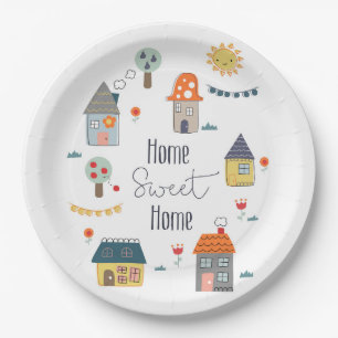 Assiettes En Carton Home Sweet Home