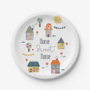 Assiettes En Carton Home Sweet Home