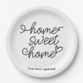 Assiettes En Carton home sweet home, Papier Plaque serviettes (Devant)