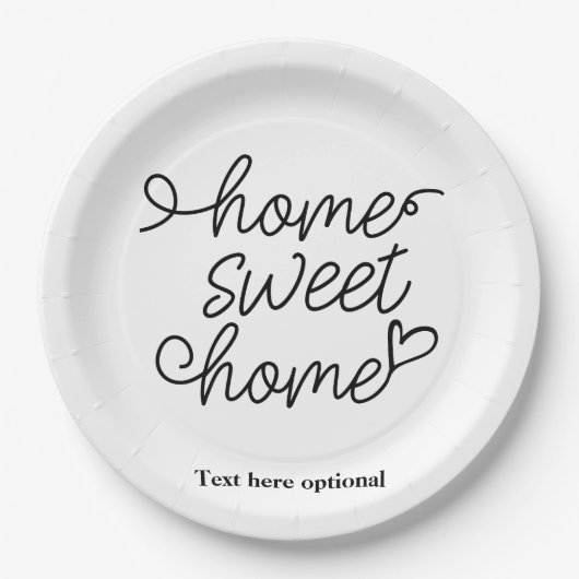 Assiettes En Carton home sweet home, Papier Plaque serviettes (Devant)
