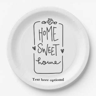 Assiettes En Carton home sweet home, Papier Plaque serviettes