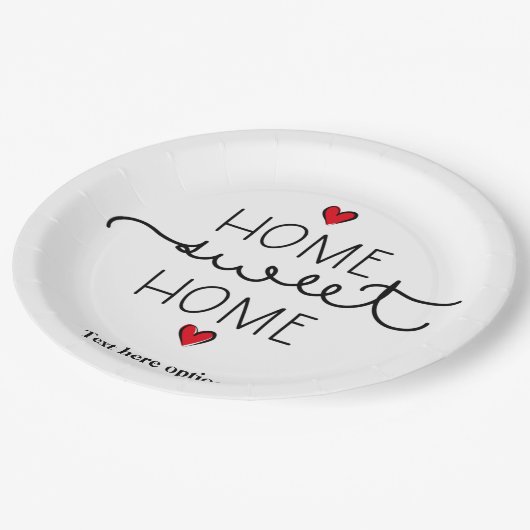 Assiettes En Carton home sweet home, Plaque de papier (Angle)