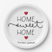 Assiettes En Carton home sweet home, Plaque de papier (Devant)