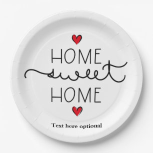 Assiettes En Carton home sweet home, Plaque de papier