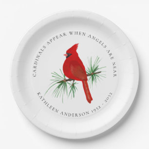 Assiettes En Carton Hommage au Cardinal Remembrance