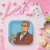 Assiettes En Carton Homme Comique Avec Cellulaire (Fête)