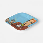 Assiettes En Carton Homme Comique Avec Cellulaire (Angulaire)