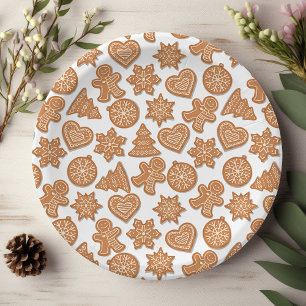 Assiettes En Carton Homme en pain d'épices Cookies Noël mignon