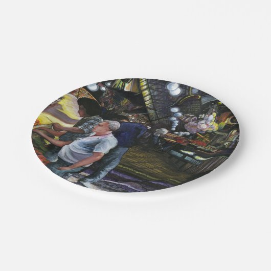 Assiettes En Carton Hommes du commerce, Jérusalem (Angle)