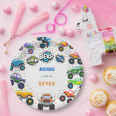 Assiettes En Carton Honer beep vroom monstre camions garçon anniversai (Fête)