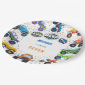 Assiettes En Carton Honer beep vroom monstre camions garçon anniversai (Angle)