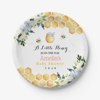 Assiettes En Carton Honey Bee Baby Shower Paper Plate for Any Events