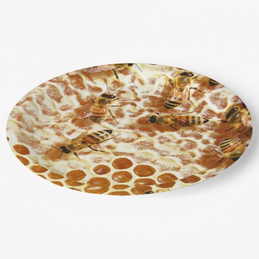 ASSIETTES EN CARTON HONEY BEES (Angle)