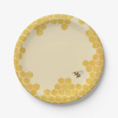 Assiettes En Carton Honeybee Baby Shower (Devant)