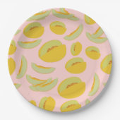 Assiettes En Carton Honeydew Melons Motif de fruits (Devant)