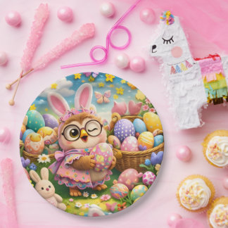Assiettes En Carton hoot at easer party plate