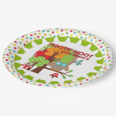 Assiettes En Carton Hooty Hoot Owl 4e Plaques de papier d'anniversaire (Angle)