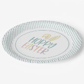 Assiettes En Carton Hoppy Ears Bunny Pâques (Angle)