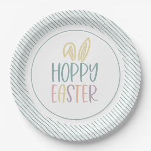 Assiettes En Carton Hoppy Ears Bunny Pâques