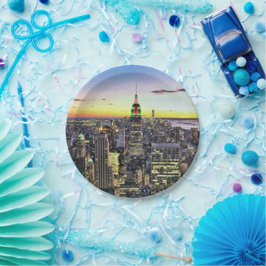 Assiettes En Carton Horizon de New York City Manhattan (Fête)