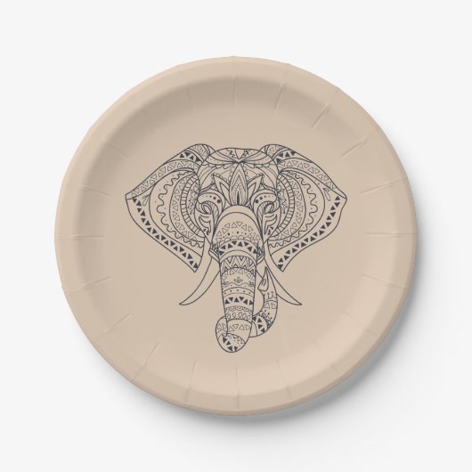 Assiettes En Carton Hors du dîner de thème de l'Afrique avec (Devant)