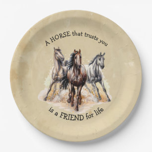 Assiettes En Carton HORSE that Trust AMIEND for life Cote Award