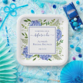 Assiettes En Carton Hortensia Bleu Quelque Chose de Bleu Avant Moi (Fête)