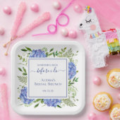 Assiettes En Carton Hortensia Bleu Quelque Chose de Bleu Avant Moi (Fête)