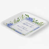 Assiettes En Carton Hortensia Bleu Quelque Chose de Bleu Avant Moi (Angulaire)