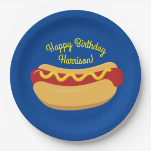 Assiettes En Carton Hot Dog Anniversaire de enfant Party Cuire mignonn