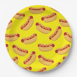 Assiettes En Carton Hot Dog Anniversaire de enfant Party Cuire mignonn