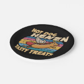 Assiettes En Carton Hot Dog Heaven (Angle)