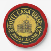 Assiettes En Carton Hotel Casa Blanca, Cuba, Plaques en papier (Devant)