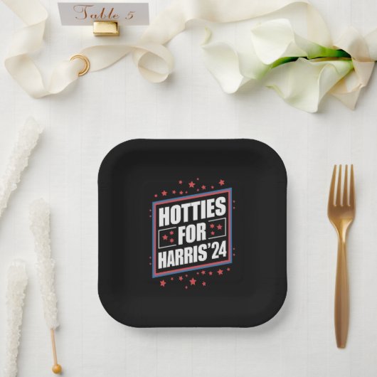 Assiettes En Carton Hotties Pour Kamala Harris (Mariage)