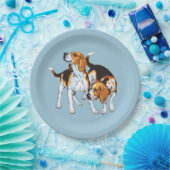 Assiettes En Carton Hound beagle (Fête)