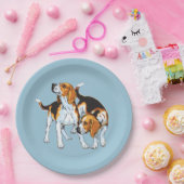 Assiettes En Carton Hound beagle (Fête)