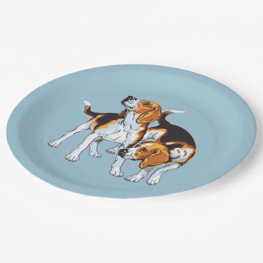 Assiettes En Carton Hound beagle (Angle)
