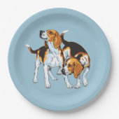 Assiettes En Carton Hound beagle (Devant)